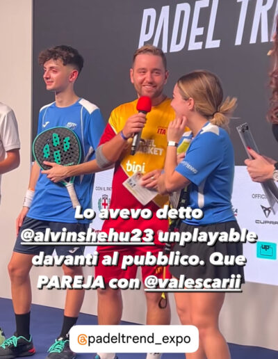 Alvin Shehu premiato al Padel Trend Expo